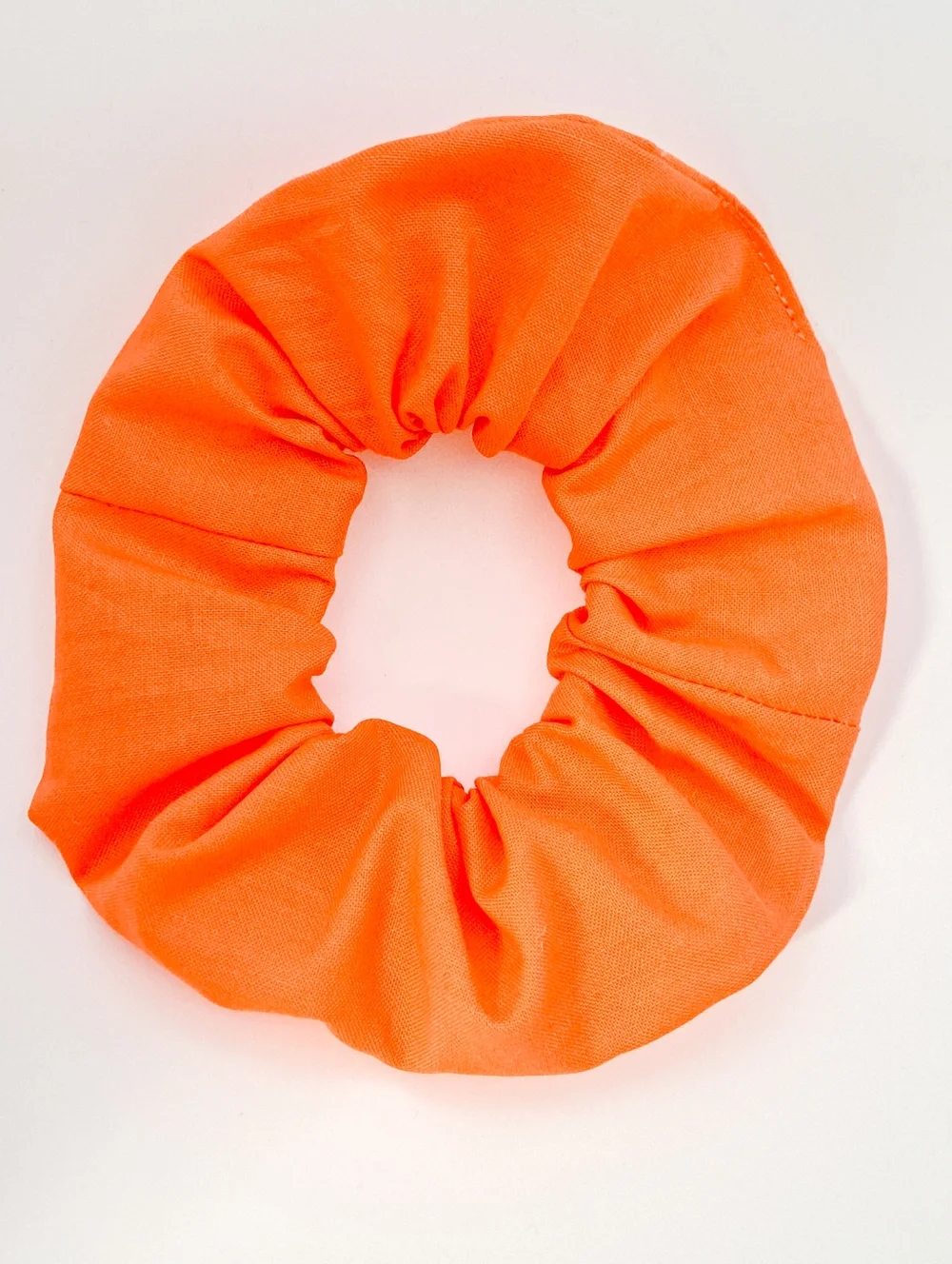 Orange Hair Scrunchie Cotton Hair Tie